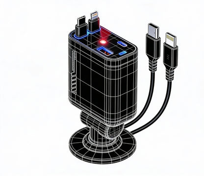 4 in 1 -Retractable Car Charger