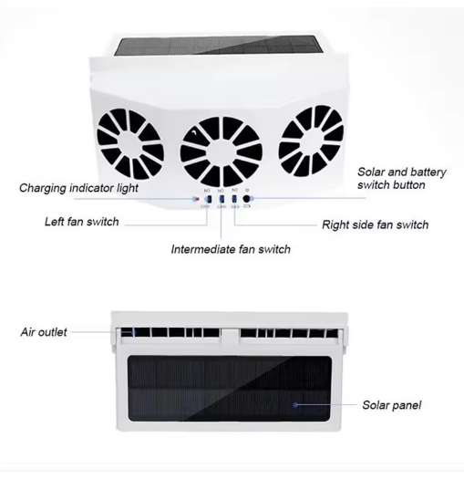 Car Fan Solar Window