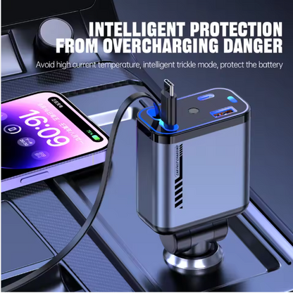 4 in 1 -Retractable Car Charger