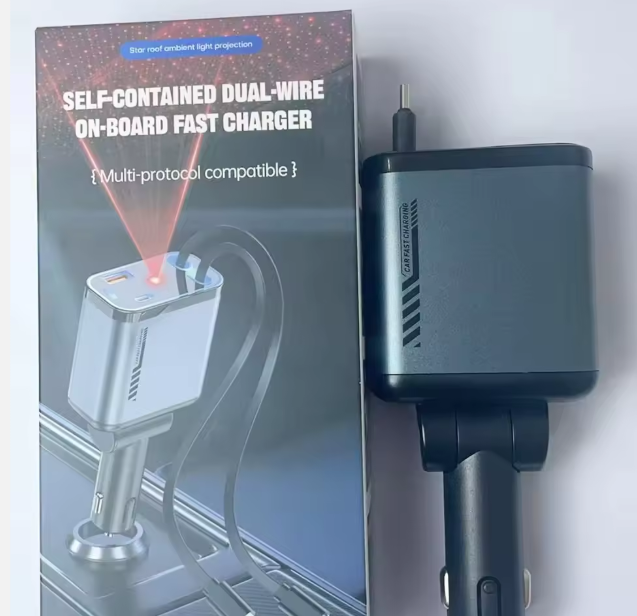 4 in 1 -Retractable Car Charger