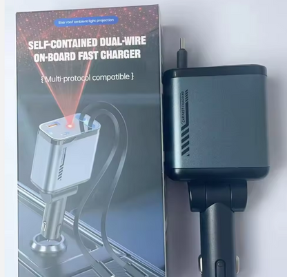 4 in 1 -Retractable Car Charger