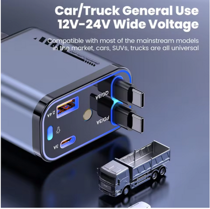 4 in 1 -Retractable Car Charger